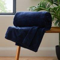 Seriously Soft 220cm x 220cm Throw Navy Blue