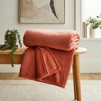 Seriously Soft 220cm x 220cm Throw Terracotta (Orange)