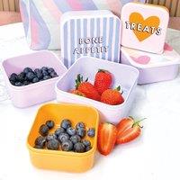 Set of 6 Snack Pots MultiColoured