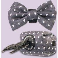 Blackjack Poo Bag Holder & Bow Tie Set