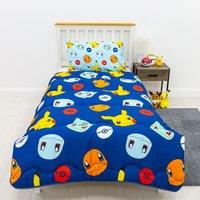 Pokmon Washable 10.5 Tog Single Coverless Duvet with Pillowcase MultiColoured