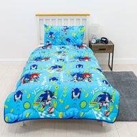 Sonic The Hedgehog Washable 10.5 Tog Single Coverless Duvet with Pillowcase Blue