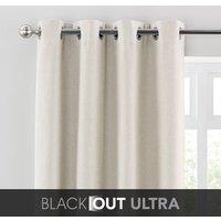 Luna Brushed Ultra Blackout Eyelet Curtains