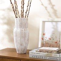 Ribbed Stone Vase