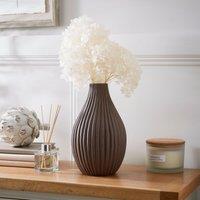 Ribbed Stone Bottle Vase