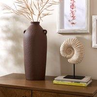 Tall Stone Bottle Vase with Handles