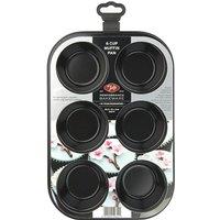 Tala Performance 6 Cup Muffin Tray Black