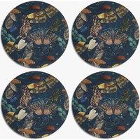 Set of 4 Kew Living Jewels Round Placemats