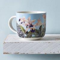 Set of 2 Kew Bee Floral Mugs Blue