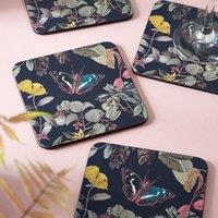 Set of 4 Kew Midnight Floral Coasters