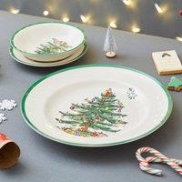 Spode Christmas Tree Set of 4 Dinner Plates