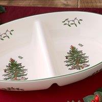 Spode Christmas Tree Large Divided Server