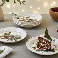 The Holly and the Ivy Set of 6 Side Plates