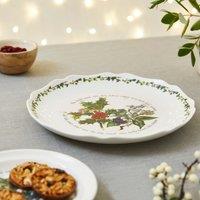 The Holly and the Ivy Scalloped Platter