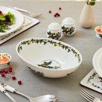 The Holly and the Ivy Oval Nesting Bowl