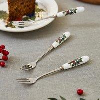 The Holly and the Ivy Set of 6 Pastry Forks