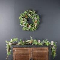 Artificial Wooden Star Cinnamon & Eucalyptus Wreath