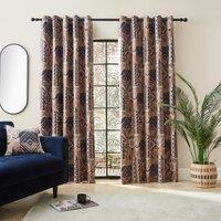 Evander Eyelet Curtains Navy