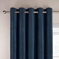 Dorma Lymington Eyelet Curtains Navy (Blue)