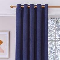 Elements Cord Eyelet Curtains Navy (Blue)