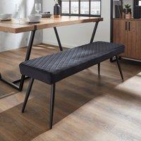 Montreal 2 Seater Dining Bench, Velvet Montreal Black