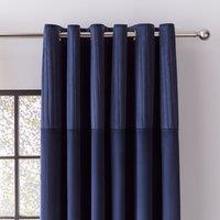 Quinn Ink Eyelet Curtains Ink (Blue)