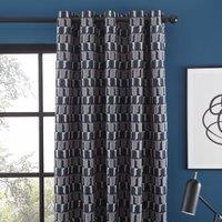 Regent Navy Eyelet Curtains Navy