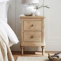 Boulton 2 Drawer Bedside Table Whitewashed Wood