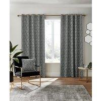 Mottled Chenille Eyelet Curtains