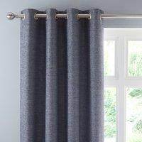 Churchgate Swithland Herringbone Eyelet Curtains Denim Blue