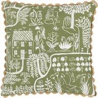 furn. Frida Square Cushion Moss Green