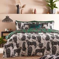 furn. Wildcat Duvet Cover Set Jungle Green