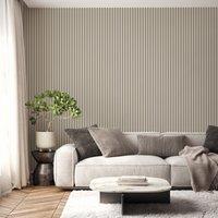 Ribbed Panel Effect Wallpaper Warm Sand