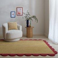 Milo Scallop Wool Rug Pink/Yellow