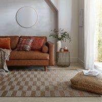 Checkerboard Indoor Outdoor Rug Natural