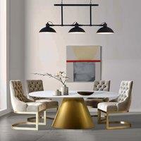 Indus Valley Orbit 6 Seater Oval Dining Table