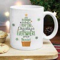 Personalised It's Beginning to Look A Lot Like Christmas Mug