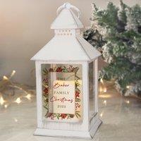 Personalised Floral White LED Lantern