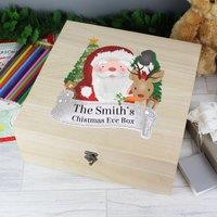 Personalised Colourful Wooden Christmas Eve Box