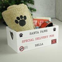 Personalised Santa Paws Wooden Crate