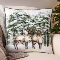 Furn. Classic Reindeer Square Cushion