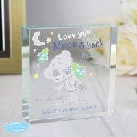 Personalised Tiny Tatty Teddy To the Moon and Back Crystal Token