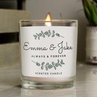 Personalised Botanical Design Jar Candle