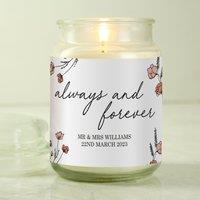 Personalised Always and Forever Large Lidded Jar Candle