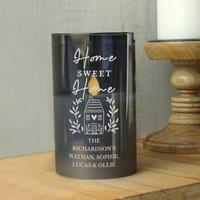 Personalised Home Smoked Glass LED Candle