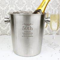 Personalised Number Frame Stainless Steel Ice Bucket