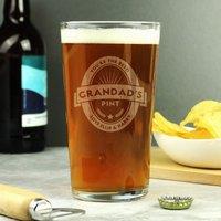 Personalised Beer Label Pint Glass Clear