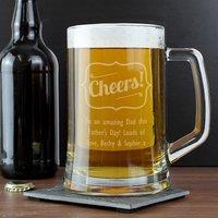 Personalised Cheers Stern Pint Tankard