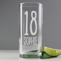 Personalised Big Age Highball Glass