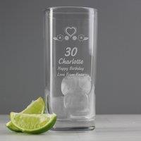 Personalised Birthday Craft Highball Glass